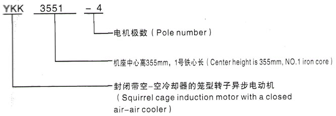 YKK系列(H355-1000)高压YKS5602-4/1800KW三相异步电机西安泰富西玛电机型号说明